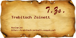 Trebitsch Zsinett névjegykártya